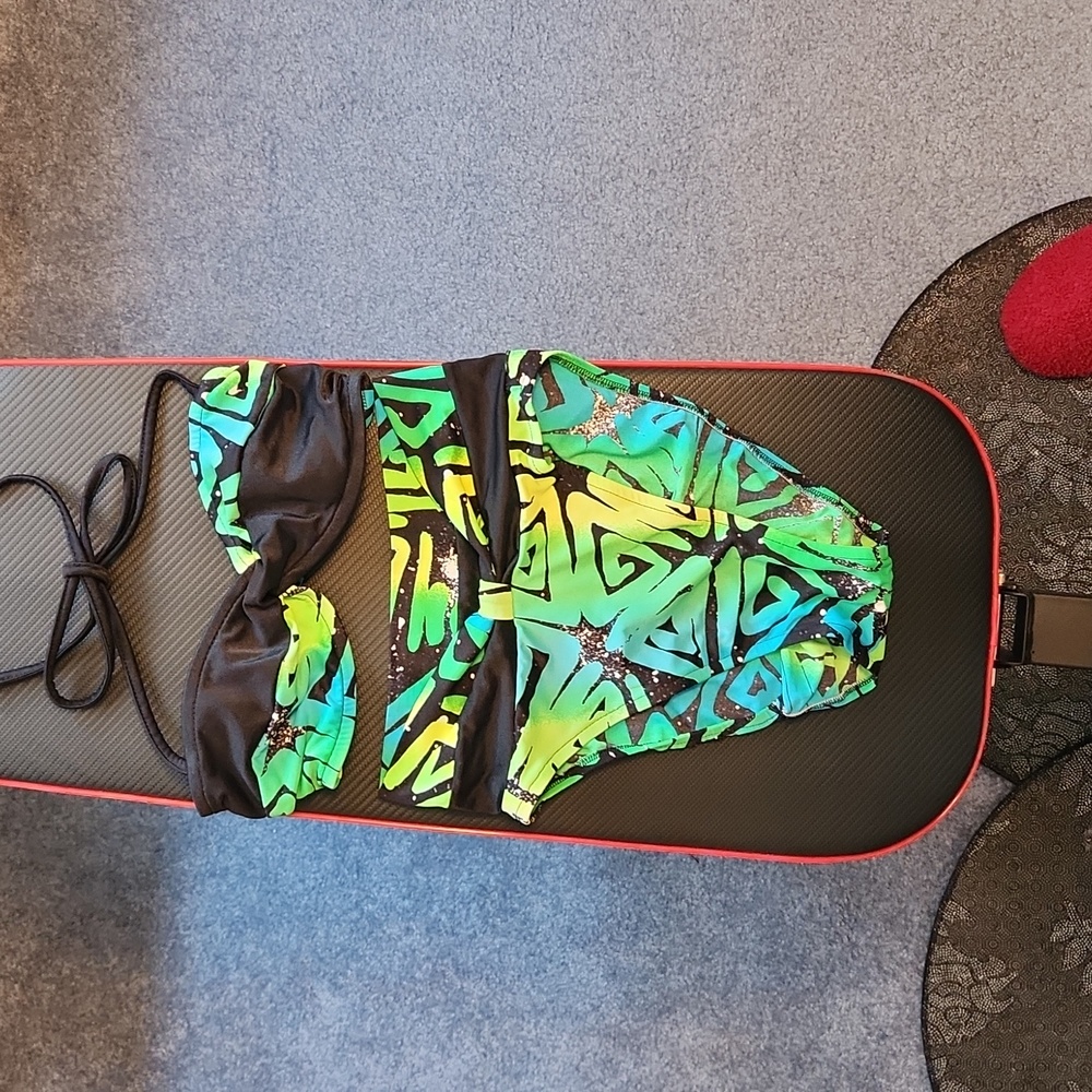 Bikini Swimsuit size 9/10 High Leg Retro